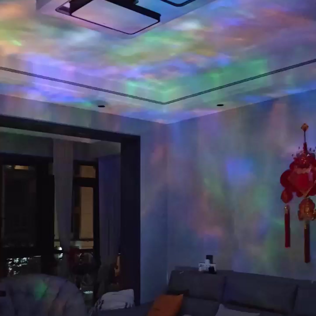 Multicolour ripple mode on a real ceiling.