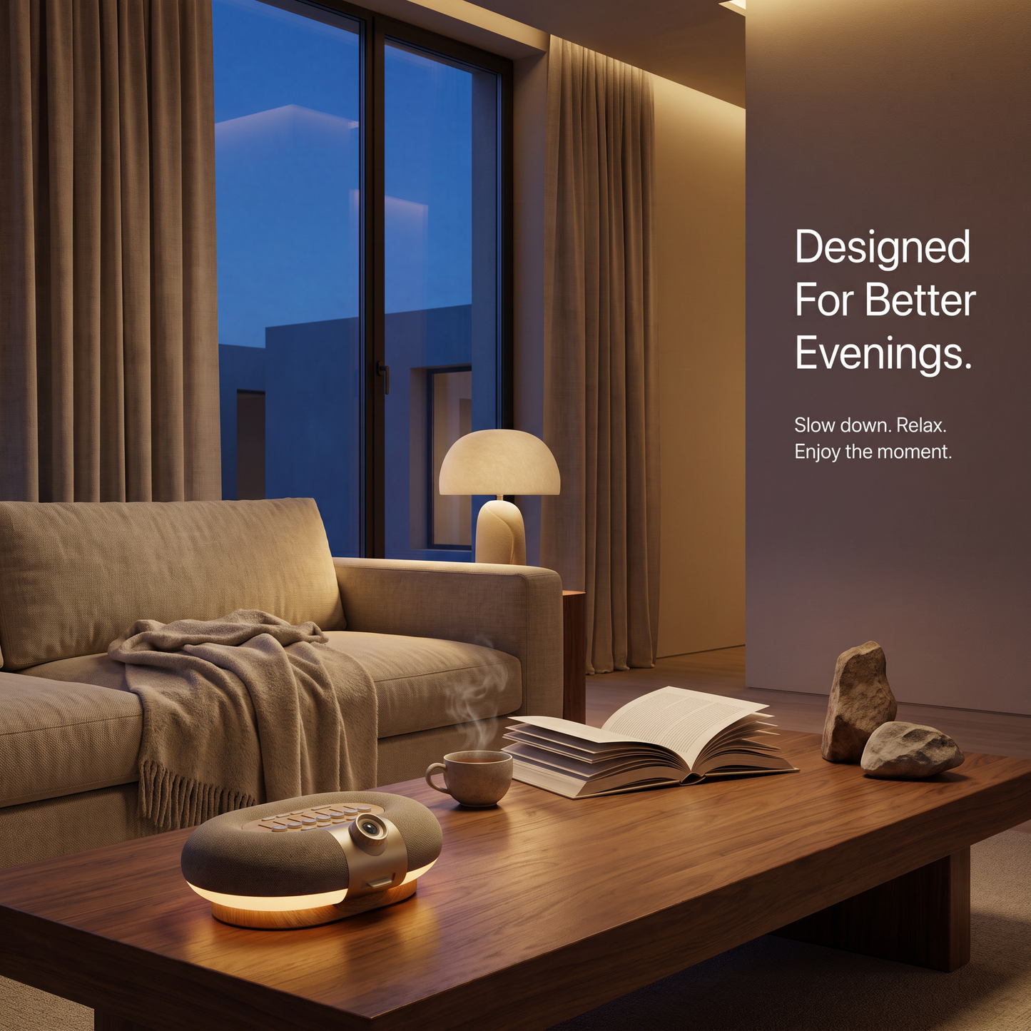 DriftGlow™ White Noise-Projector Sleep Aid